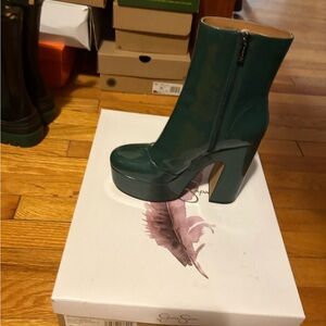 Jessica Simpson Teal Heeled Boots